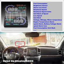 Car HUD Head Up Display For Toyota Land Cruiser LC100 LC200 V8 Prado OBD Safe Driving Screen Projector Refkecting Windshield 2024 - buy cheap