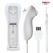 Mando a distancia inalámbrico 2 en 1 + mando Nunchuk para Nintendo Wii, mando WiiU + funda de silicona 2024 - compra barato