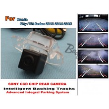 For Honda City / Fit Sedan 2013 2014 2015 Smart Tracks Chip Camera / HD CCD Intelligent Dynamic Parking Car Rear View Camera 2024 - buy cheap