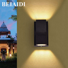 BEIAIDI 6W Outdoor Up Down Led Wall Lamp Surface Mounted Corridor Balcony Garden Porch Light Villa Hotel Exterior Wall Sconces 2024 - buy cheap
