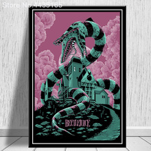 Pósteres e impresiones de Beetlejuice, película de terror clásica para pared, imagen artística, pintura en lienzo para decoración de habitación de Bar, decoración del hogar 2024 - compra barato