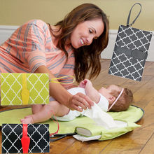 Cambiador de pañales plegable portátil para bebé, alfombrilla impermeable, bolso de almacenamiento para viaje, G0314 2024 - compra barato