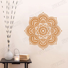 Calcomanías de pared removibles con diseño bonito de Mandala, pegatinas de vinilo para el hogar, póster artístico para dormitorio, sala de estar, K746 2024 - compra barato