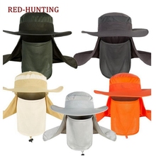 High Quality Hiking Unisex Visor Fishing Hat Outdoor Sport Sun Protection Hat Neck Face Flap Cap Wide Brim 2024 - buy cheap