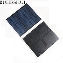 Buheshui 5.5w 18v módulo de painéis solares de célula policristalina para carregamento bateria 12v sistema solar diy 218.1*188mm 2024 - compre barato