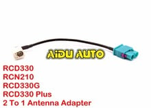 Для телефона RCN210 RCD330 RCD330 G FAKRA антенный адаптер Радио 2 к 1 MFD 187A 187B 2024 - купить недорого