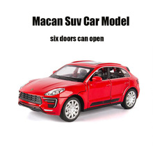 Coche de juguete Macan SUV para niños, vehículo de aleación de Metal, troquelado y vehículos de juguete, modelo de coche a escala en miniatura, 1:32 2024 - compra barato