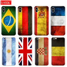 Silicone Cover Phone Case For Iphone 6 X 8 7 6s 5 5s SE 2020 Plus 10 XR XS 11 Pro Max Case Brazil France Argentina Flag 2024 - buy cheap