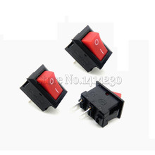 10PCS Red Push Button Switch 10*15mm 3A 250V KCD11 2Pin Snap-in On/Off SPST Rocker Switch 10MM*15MM RED 2024 - buy cheap