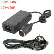 Acendedor de cigarro 120 w, conversor de energia para carro, transformador, 100 v-240 v a dc, 12 v 2024 - compre barato