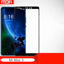 Закаленное стекло Mimax3 для Xiaomi Mi Max 3, защита экрана 9H 2.5D Arc с полным покрытием, защита спереди 2024 - купить недорого