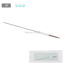 Agujas esterilizadas 3F para maquillaje permanente, agujas desechables para tatuaje de cejas, para sombreador, 0,35x50mm, 100 unids/paquete, Envío Gratis 2024 - compra barato