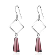 LUKENI-pendientes colgantes de cristal púrpura para mujer, joyería para niña, Charm, pendiente de Plata de Ley 925, accesorios para mujer 2024 - compra barato