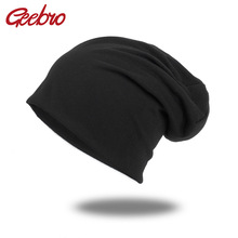 Geebro Casual Hats for Unisex Women New Beanies Knitted Solid Cute Hat Girls Autumn Female Beanie Caps Warmer Bonnet Ladies 2024 - buy cheap