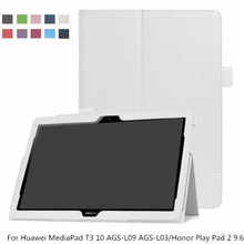 Magnetic Leather Case for Huawei MediaPad T3 10 AGS-L09 AGS-L03 9.6 Slim Folding Stand Cover Case for Honor Play Pad 2 9.6 + pen 2024 - buy cheap