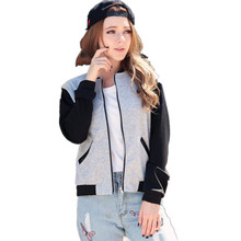 Women Ladies Autumn Bomber Coats Zip Up Casual Top Harajuku Korean Windbreaker Baseball Jacket New Arrival Fashion 2024 - buy cheap