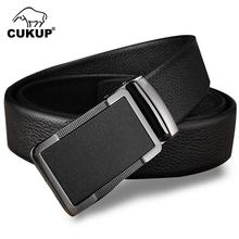 CUKUP Brand Name Luxury Black Soft Genuine Leather Quality Black Automatic Belt for Men Buckle Cowhide Pants Charming Men NCK668 2024 - buy cheap