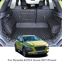 For Hyundai KONA Kauai 2017-Present Car Floor Mat Leather Tray Carpet Cargo Liner Custom Auto Trunk Mat Carpet Internal Mats 2024 - buy cheap