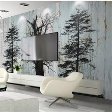 wellyu wall papers home decor Custom wallpaper papier peint mural 3d Nostalgic retro fantasy forest TV background wall 2024 - buy cheap