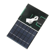 BUHESHUI 2 Вт 6 в Солнечная Панель зарядное устройство для банка питания поликристаллическая солнечная батарея DIY Солнечная аккумуляторная батарея для 3,7 В батарея свет 10 шт./лот 2024 - купить недорого