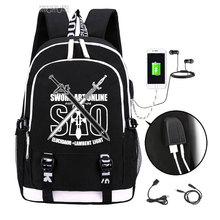 Sword Art Online backpack 2019 Trendy usb laptop school bag for teenagers bookbag Kirito cosplay Oxford travel Backpacks 2024 - buy cheap