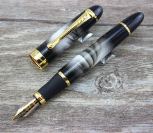 Jinhao-pluma de Metal con Clip dorado, pluma de regalo de lujo para negocios, plumas de tinta de 0,5mm para escritura, envío gratis 2024 - compra barato