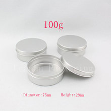 100g X 20  empty aluminum cream container ,candle metal canning jar ,100ml cosmetic skin care cream bottle , tin  storage pot 2024 - купить недорого