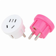 4.8mm German Standard Converter US AU to Europe Travel Plug Adapter Korea European Standard Power Plug Converter 2024 - buy cheap