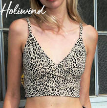 Women Clothes 2019 Summer Leopard Crop Top V-neck Sexy Streetwear Women Camis Summer Tank Tops 2024 - buy cheap