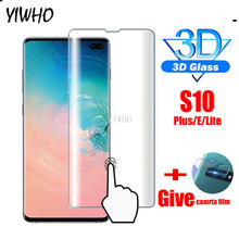 Protector de pantalla curvado 3D para Samsung Galaxy S10 Plus Lite S10E, película de lente de cámara S10 Plus, vidrio templado S10 + cubierta 2024 - compra barato