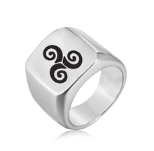 Ufine модное квадратное кольцо Viking sign из титановой стали, мужское кольцо из литой нержавеющей стали, кольца с символами, ювелирные изделия R082 2024 - купить недорого