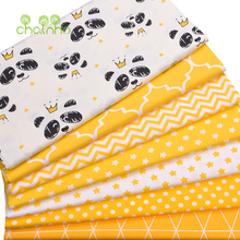 Chainho,7pcs Yellow Panda Series,Printed Twill Cotton Fabric,Patchwork Cloth,DIY Sewing&Quilting Material For Baby&Child,40x50cm 2024 - buy cheap
