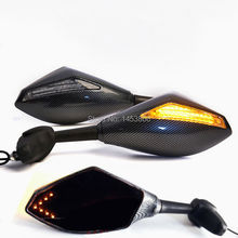 Espejos LED para motocicleta, retrovisores laterales para Kawasaki Z750S, ZX6R/ZX636/ZX6RR, accesorios para moto 2024 - compra barato