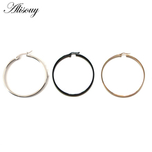 2 pieces 316L Stainless Steel Women Earrings  color Black Gold three color Hoop Earrings Diameter 10 mm to 85 mm Fashion jewerly 2024 - buy cheap