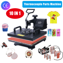UPDATED 10 in 1 29*38CM Combo Heat Press Printer Machine 2D Thermal Transfer Printer for Cap Mug Plate T-shirts Printing Machine 2024 - buy cheap