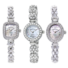 Reloj de cuarzo japonés para mujer, joyería de lujo, pulsera de nácar con diamantes de imitación, regalo para chica, caja de corona real 2024 - compra barato