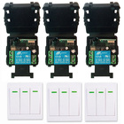 Mini receptor de relé de controle remoto sem fio dc12v 24v 1ch 10a rf interruptor de controle remoto + 86 painel de parede, transmissor remoto 315/433.92 mhz 2026 - compre barato