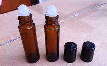 Hot sale 20 x 10ml Roll on perfume bottle, 10 ml amber essential oil roll on bottle, small glass roller container 2024 - buy cheap