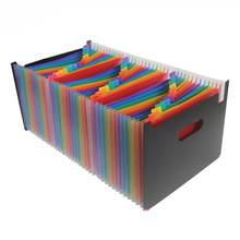 24 Pockets Office Expanding File Folder Rainbow A4 Document File Bag 2024 - buy cheap