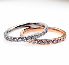 Yunruo-anel de zircônia cúbica 2020, joias finas de aço titânio 316l, ouro rosado, presente de natal para mulheres, frete grátis 2024 - compre barato