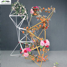 6Pcs/Lot Flower Vases Floor Metal Vase Plant Dried Floral Holder Flower Pot Road Lead for Home/Wedding Corridor Decoration G108 2024 - buy cheap