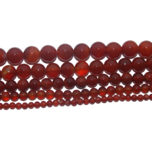 Wholesale Natural Stone Red Agates Round Beads 4 6 8 10 12 MM Pick Size For Jewelry Making DIY Bracelet Necklace Material 2024 - buy cheap