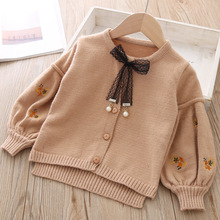 Cotton Baby Jacket Cardigan For girl Kids Sweater Korean Long Sleeve Coat Toddler Girls Knitted Outerwear Winter Autumn Clothes 2024 - buy cheap