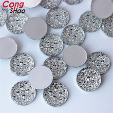 Cong Shao 200PCS 14mm Clear Round Flatback Resin Rhinestone Trim Stones And Crystals DIY Costume Button Accessories CS582 2024 - buy cheap