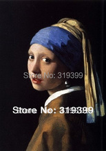 Oil Painting Reproduction on linen canvas ,Girl with a pearl Earring by Johannes Vermeer  ,Free Shipping,100% handmade,museum 2024 - buy cheap