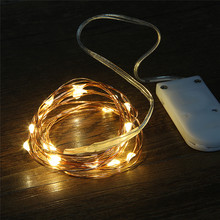 Impermeable de la luz de hadas CR2032 alimentado por batería LED Mini Luz de Navidad tiras de luz con cable de cobre para guirnalda para Navidad o boda fiesta 2024 - compra barato