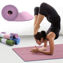 2020 Hot Sale TPE Fitness Yoga Mat 6mm Non-Slip Position Line 183*61 Pad Eco-friendly Tasteless Lose Weight Exercise Health Mat 2024 - buy cheap