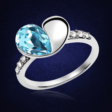 Женское кольцо с кристаллами Сваровски, свадебное платье, подарок на день Святого Валентина 2024 - купить недорого