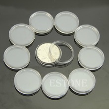 10 PCS Applied Clear Round Cases Coin Storage Capsules Holder Round Plastic 23mm 28mm 38mm 2024 - buy cheap