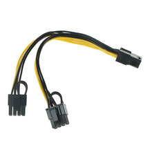 1 шт., кабель-разветвитель PCI-E с 8 разъемами на два разъема PCI Express, 30 см 2024 - купить недорого